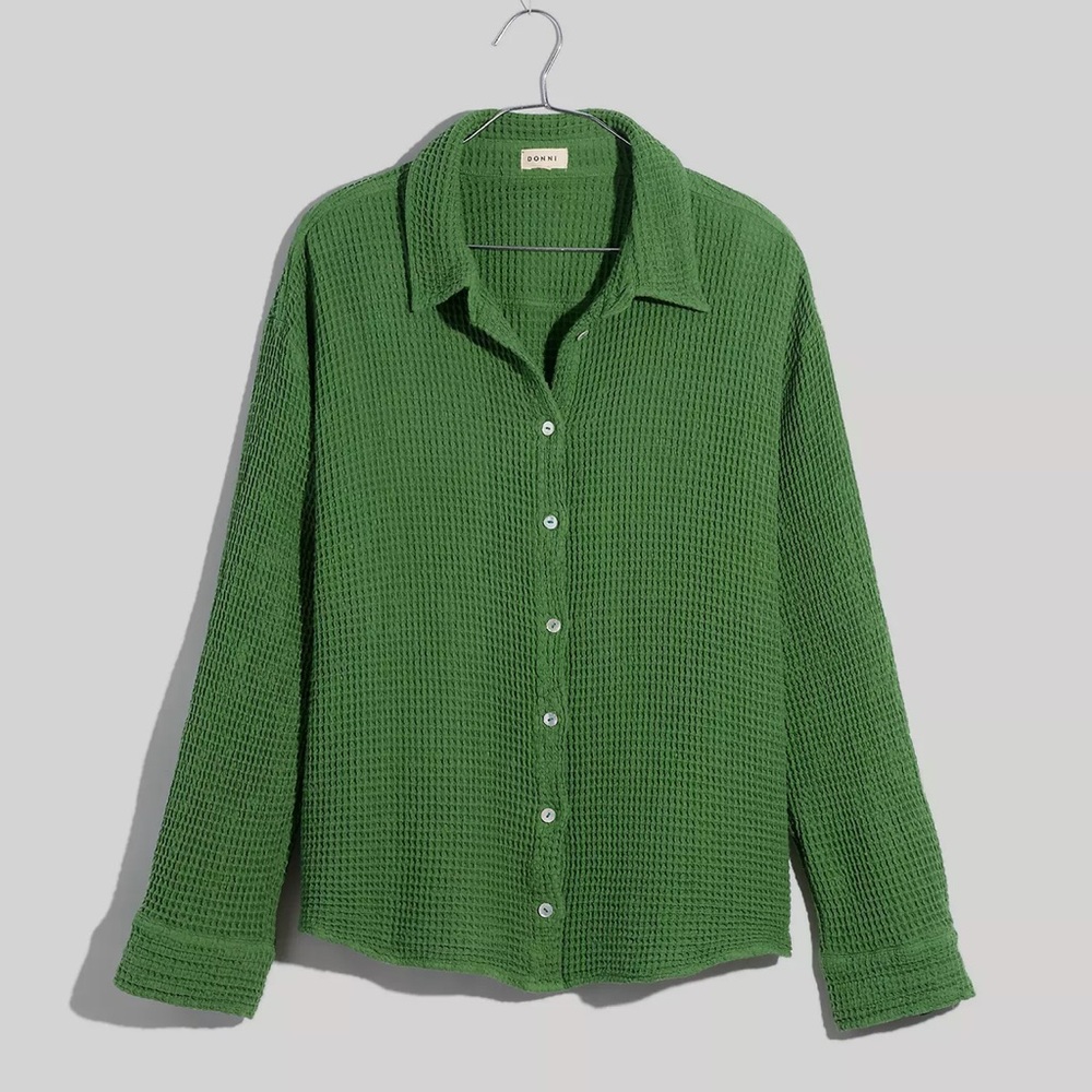 Madewell Donni Waffle Button-Down Shirt